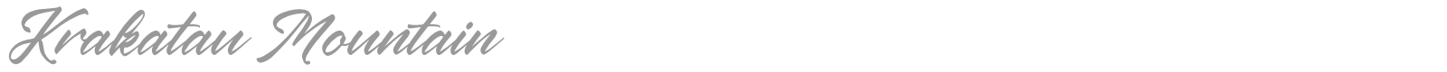 Krakatau Mountain font preview